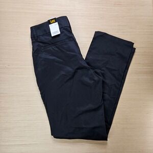 Lee Chino Pants Women 8 31x30.5 Black Wrinkle Free Straight Leg Workwear NEW